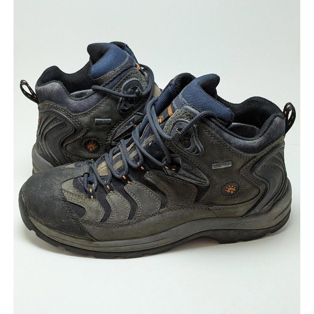 Mens Wolverine Wilderness GTX Gray Leather Goretex Waterproof Hiking Boots Sz 10